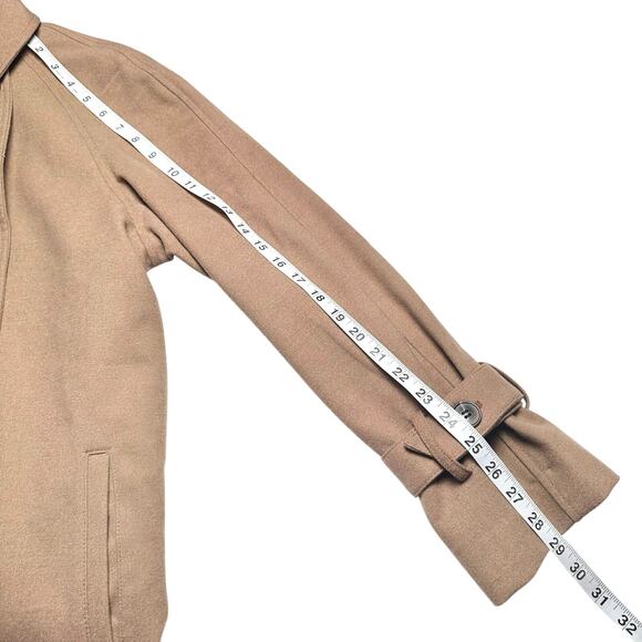 H&M | Women | Dark Beige Neutral Classic Belted Long Twill Trench Coat | Small - Picture 7 of 16